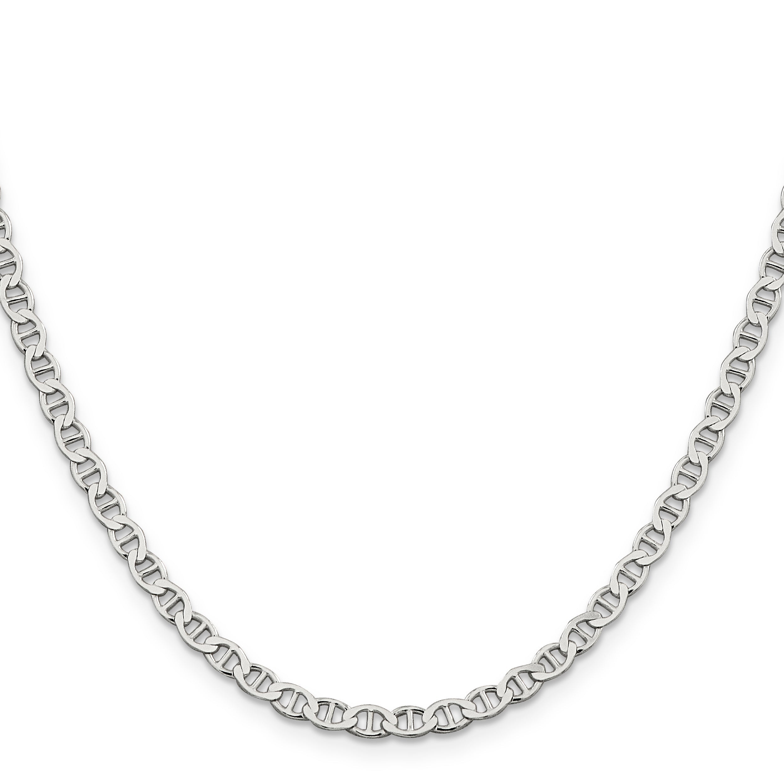 16 Inch Sterling Silver 4mm Flat Anchor Chain