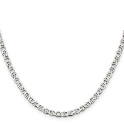 16 Inch Sterling Silver 4mm Flat Anchor Chain