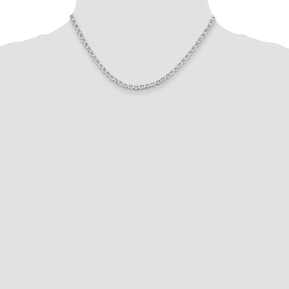 16 Inch Sterling Silver 4mm Flat Anchor Chain