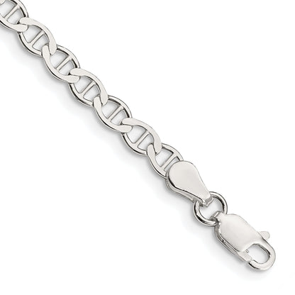 10 Inch Sterling Silver 4mm Flat Anchor Chain