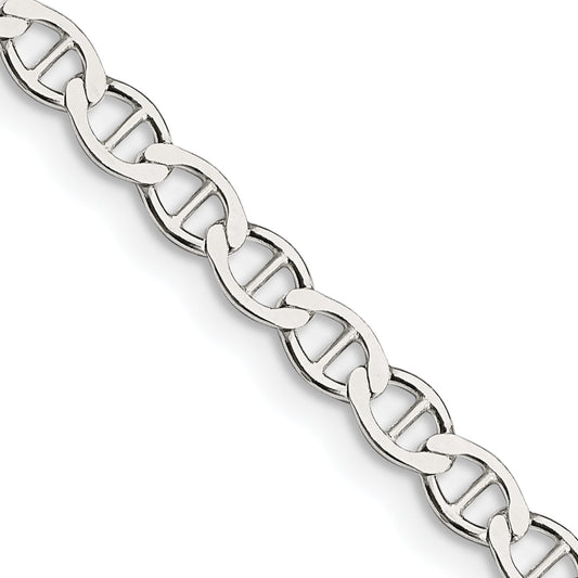 16 Inch Sterling Silver 4mm Flat Anchor Chain