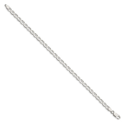 8 Inch Sterling Silver 4.75mm Flat Anchor Chain Bracelet