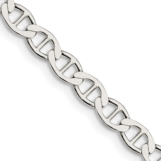 20 Inch Sterling Silver 4.75mm Flat Anchor Chain Necklace