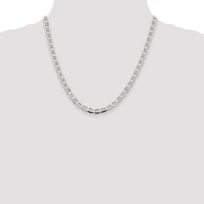 20 Inch Sterling Silver 5.7mm Flat Anchor Chain Necklace