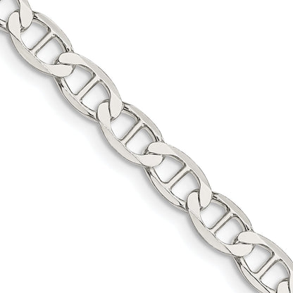 18 Inch Sterling Silver 5.7mm Flat Anchor Chain Necklace