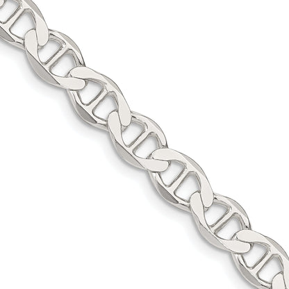 18 Inch Sterling Silver 7.1mm Flat Anchor Chain Necklace