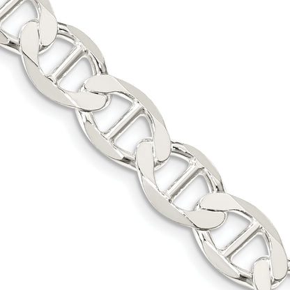 18 Inch Sterling Silver 8.9mm Flat Anchor Chain Necklace