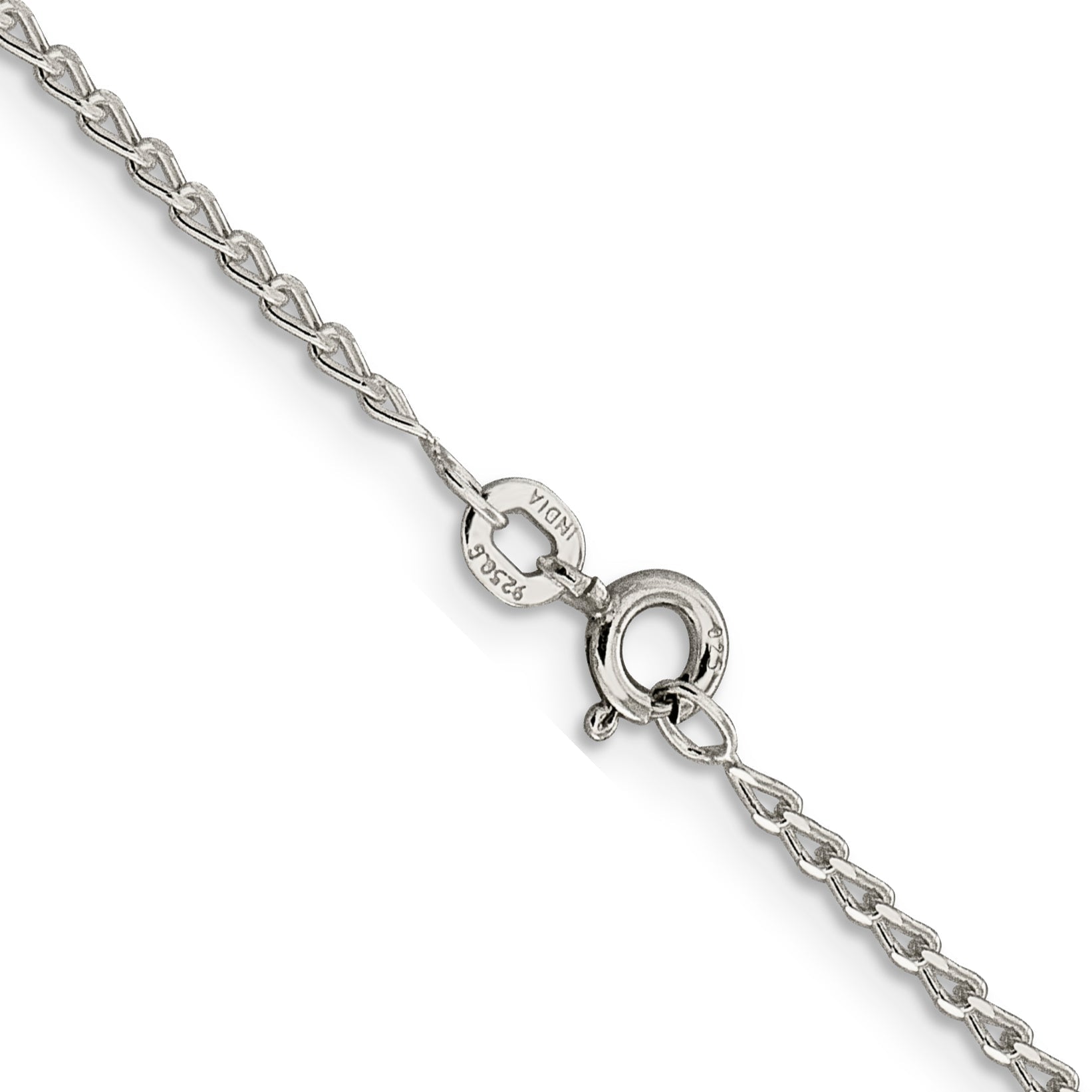 20 Inch Sterling Silver 1.5mm Open Elongated Link Chain Necklace