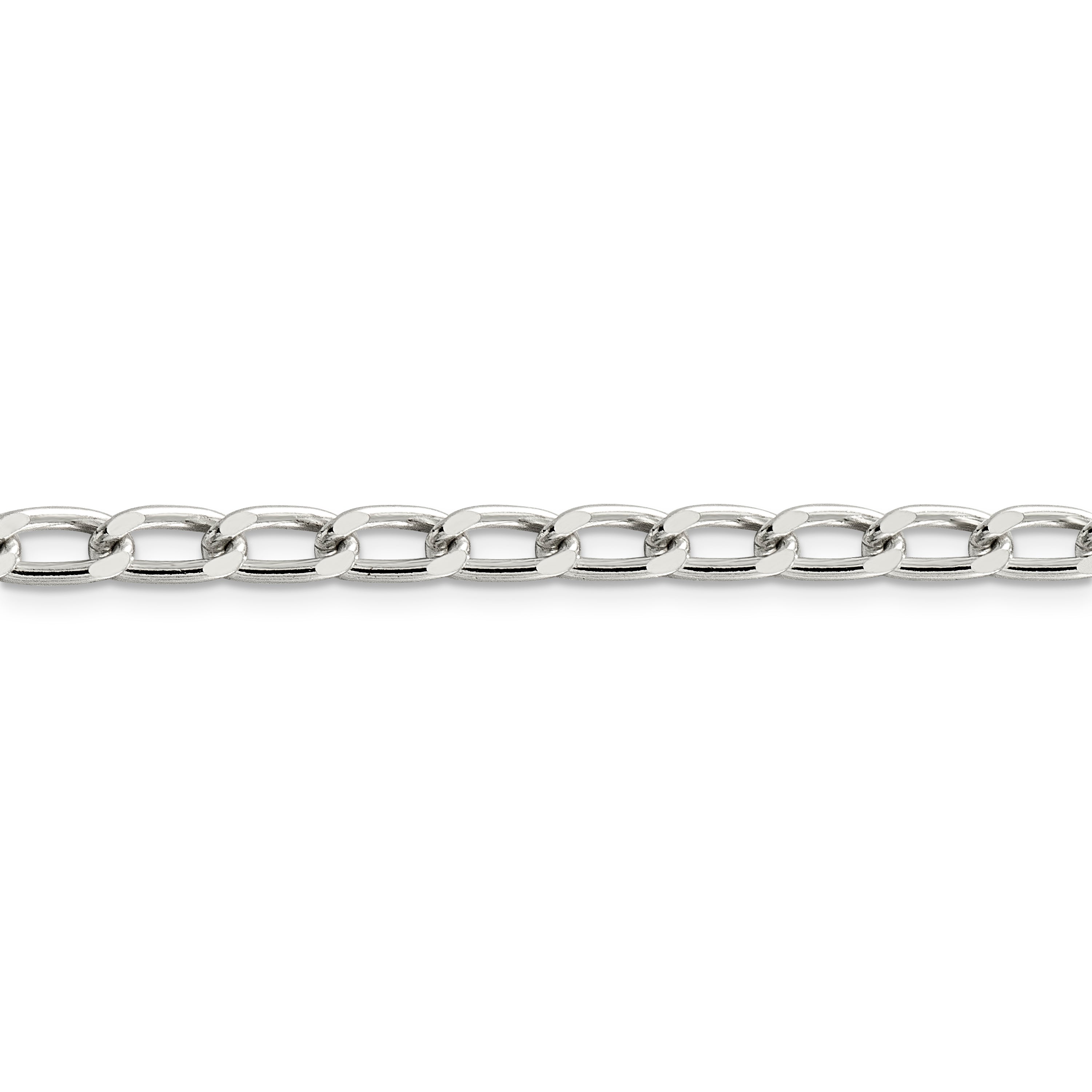 20 Inch Sterling Silver 5.1mm Open Link Chain Necklace