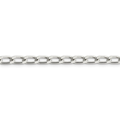20 Inch Sterling Silver 5.1mm Open Link Chain Necklace