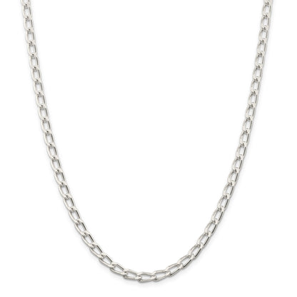 20 Inch Sterling Silver 5.1mm Open Link Chain Necklace