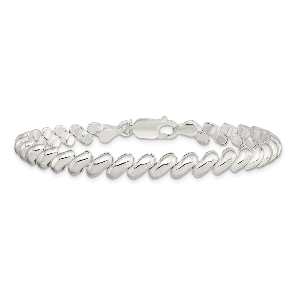 7.5 Inch Sterling Silver 7mm San Marco Bracelet