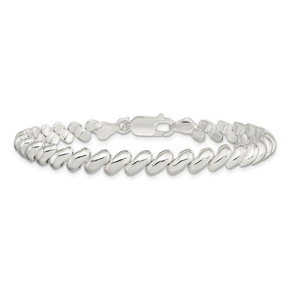 7.5 Inch Sterling Silver 7mm San Marco Bracelet