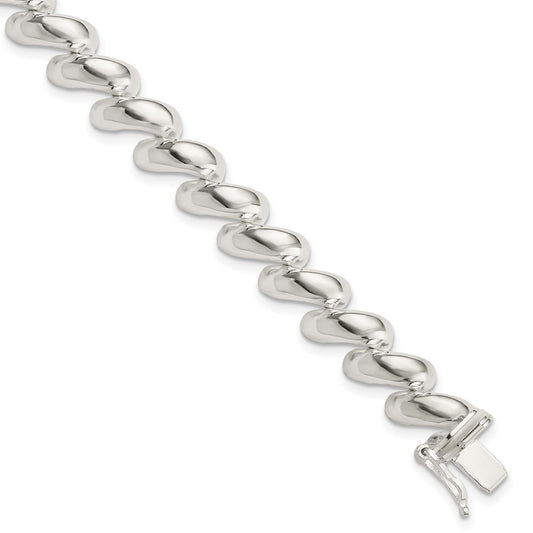 7 Inch Sterling Silver 10mm San Marco Bracelet