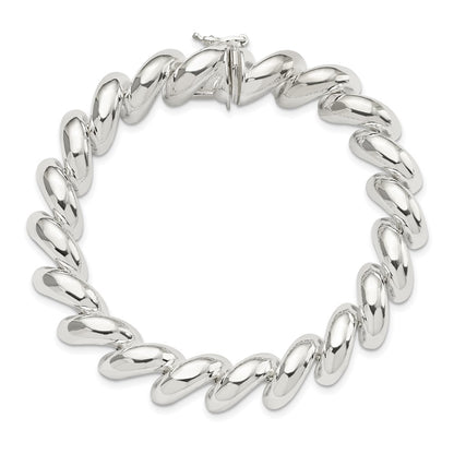 7 Inch Sterling Silver 12mm San Marco Bracelet