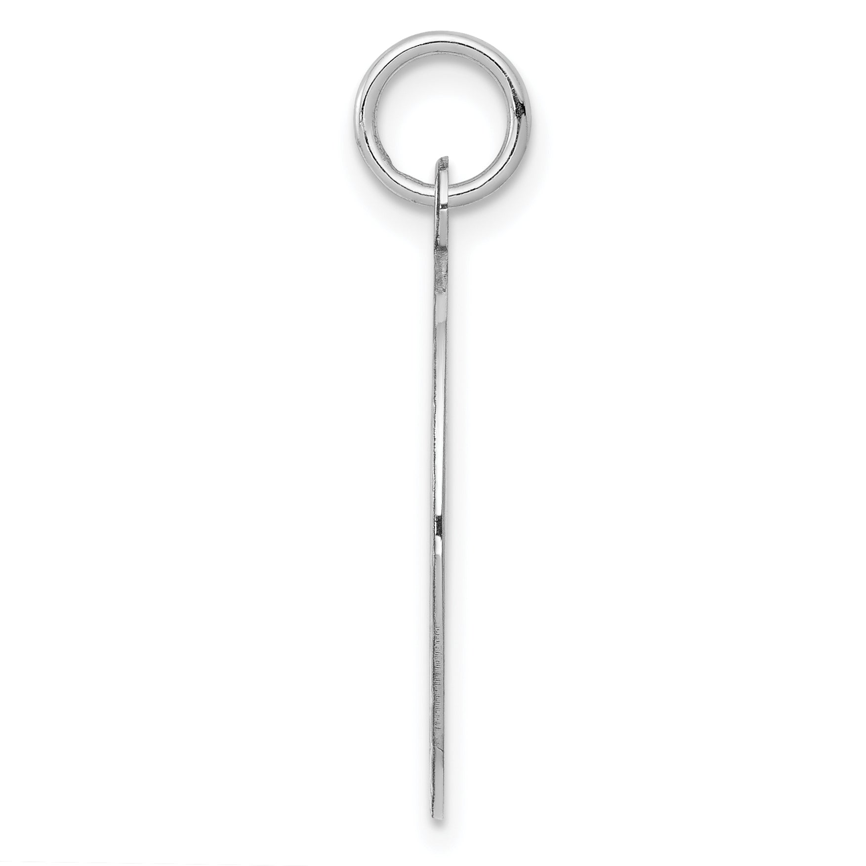 Sterling Silver Rhodium-Plated Engraveable Boy Disc Charm