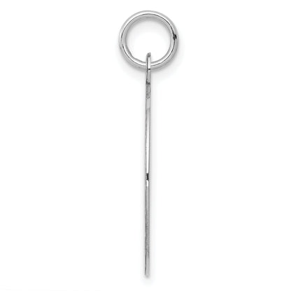 Sterling Silver Rhodium-Plated Engraveable Boy Disc Charm