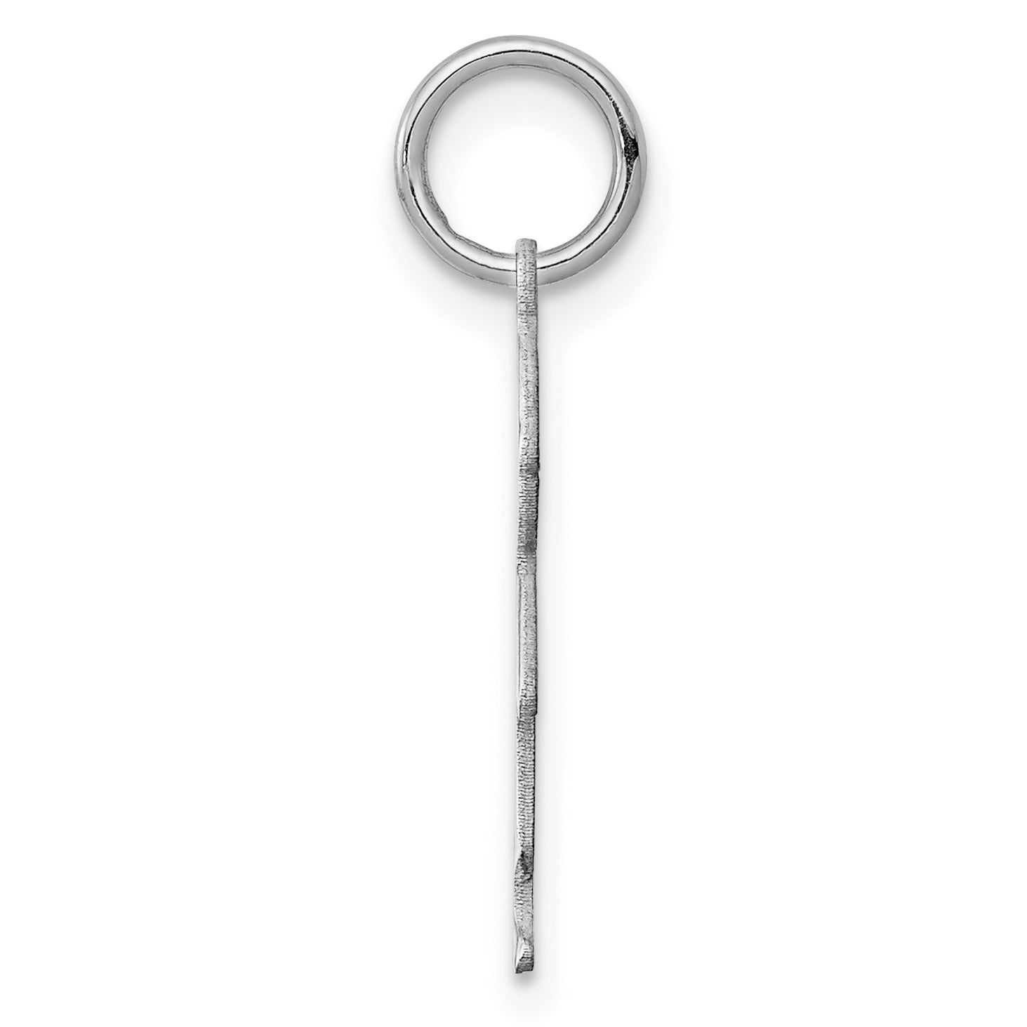 Sterling Silver Rh-Plt Engraveable Boy Polished Front/Back Disc Charm