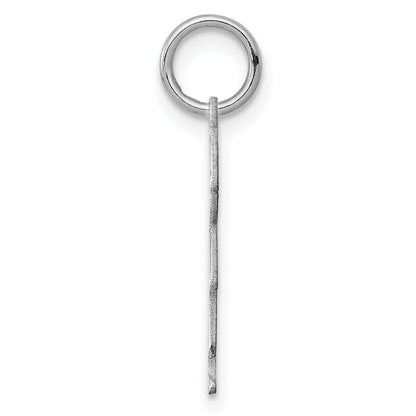 Sterling Silver Rh-Plt Engraveable Boy Polished Front/Back Disc Charm