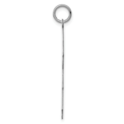 Sterling Silver Ss Rh-Plt Engraveable Boy/Boy Polished Front/Satin Back Disc Charm