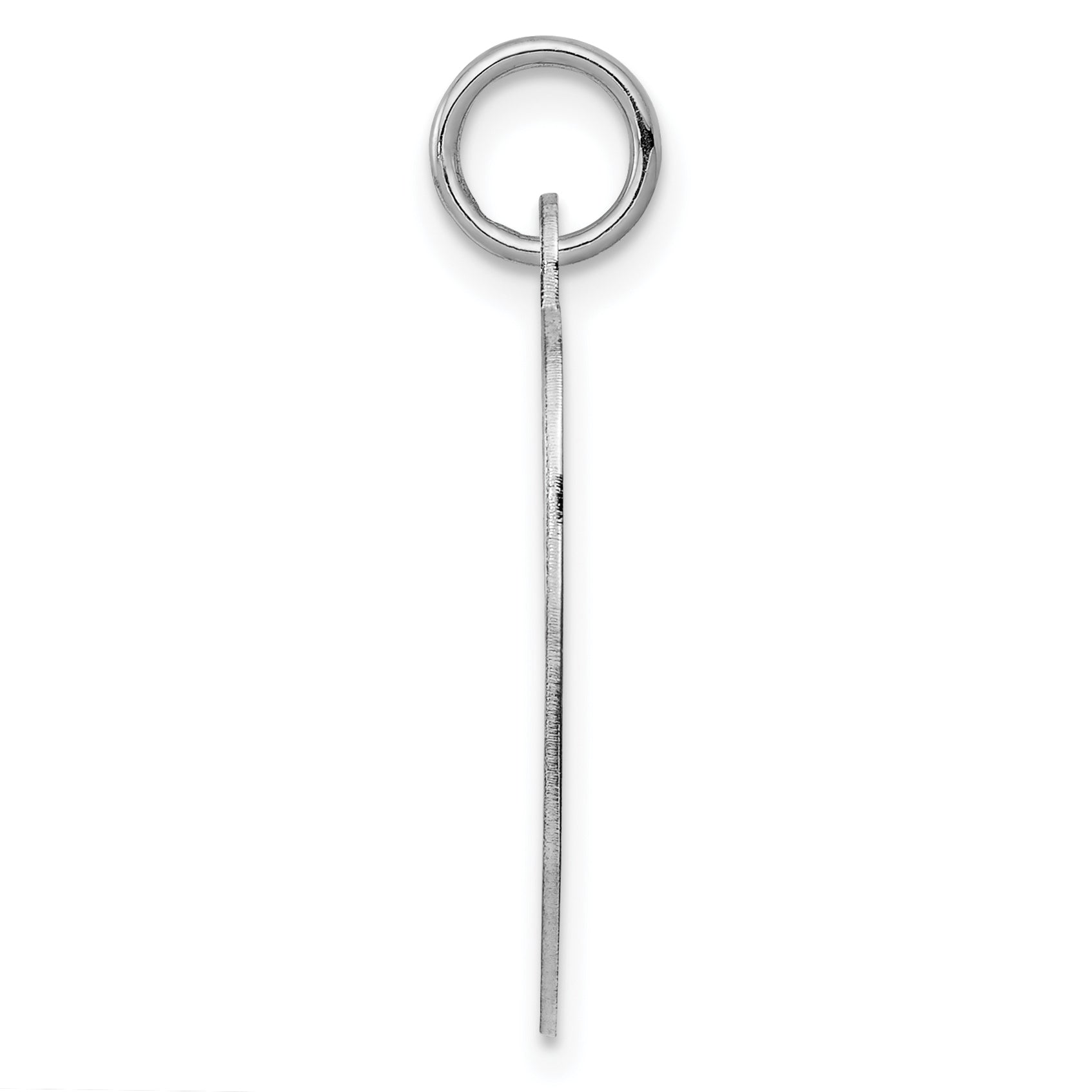 Sterling Silver Rhodium-Plated Engraveable Boy Disc Charm