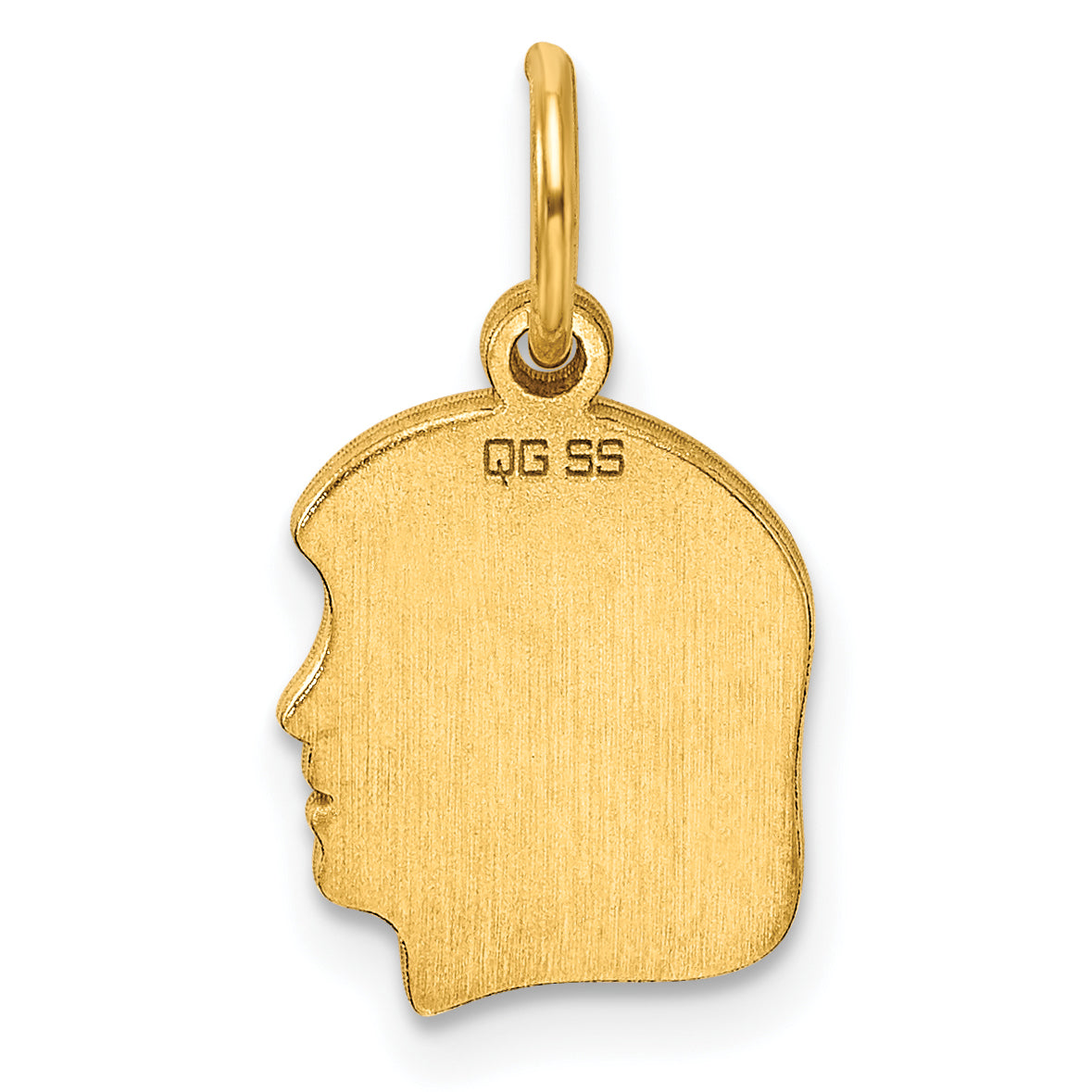 Ss/Gold Plated Sterling Silver Gp Engraveable Girl Polished Disc Charm