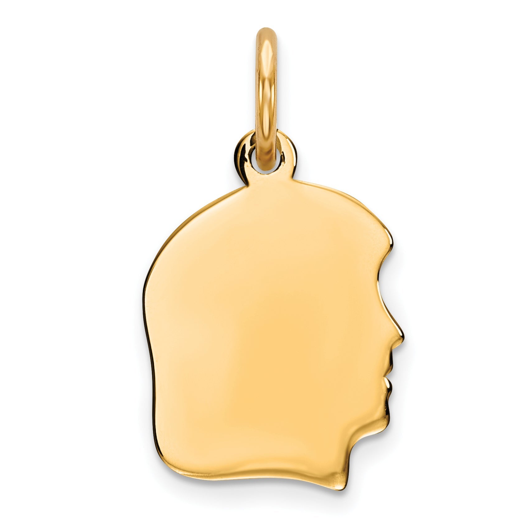 Ss/Gold Plated Sterling Silver Gp Engraveable Girl Polished Disc Charm