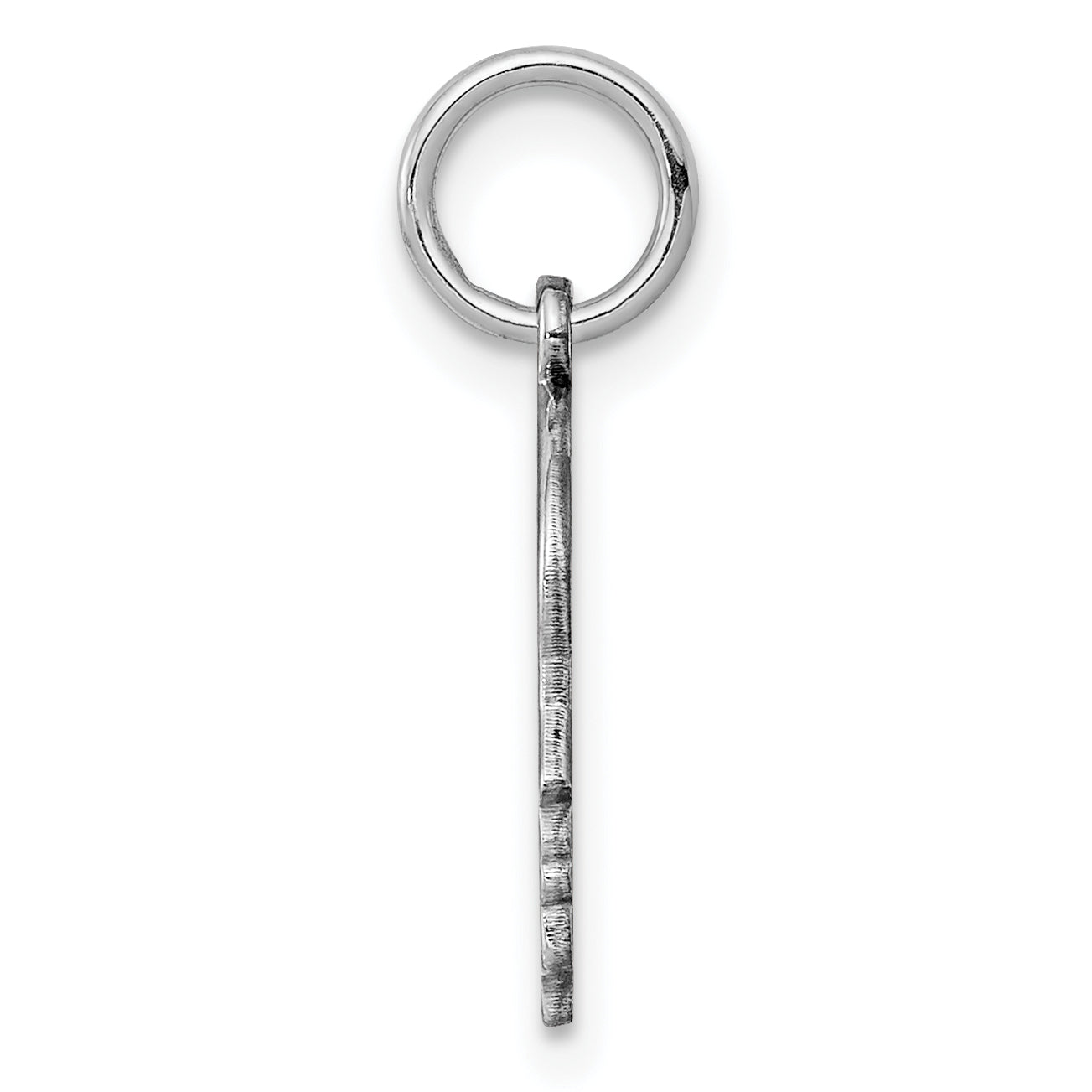 Sterling Silver Rh-Plt Engraveable Boy Disc Charm Polish On Front/Back