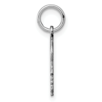 Sterling Silver Rh-Plt Engraveable Boy Disc Charm Polish On Front/Back