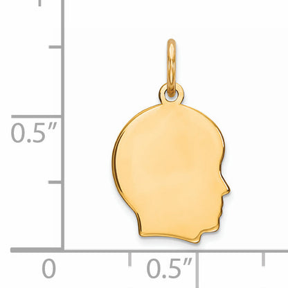 Ss/Gold Plated Sterling Silver Gp Engraveable Boy Polished Disc Charm