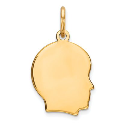 Ss/Gold Plated Sterling Silver Gp Engraveable Boy Polished Disc Charm