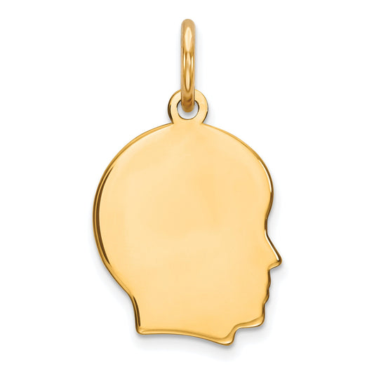 Ss/Gold Plated Sterling Silver Gp Engraveable Boy Polished Disc Charm