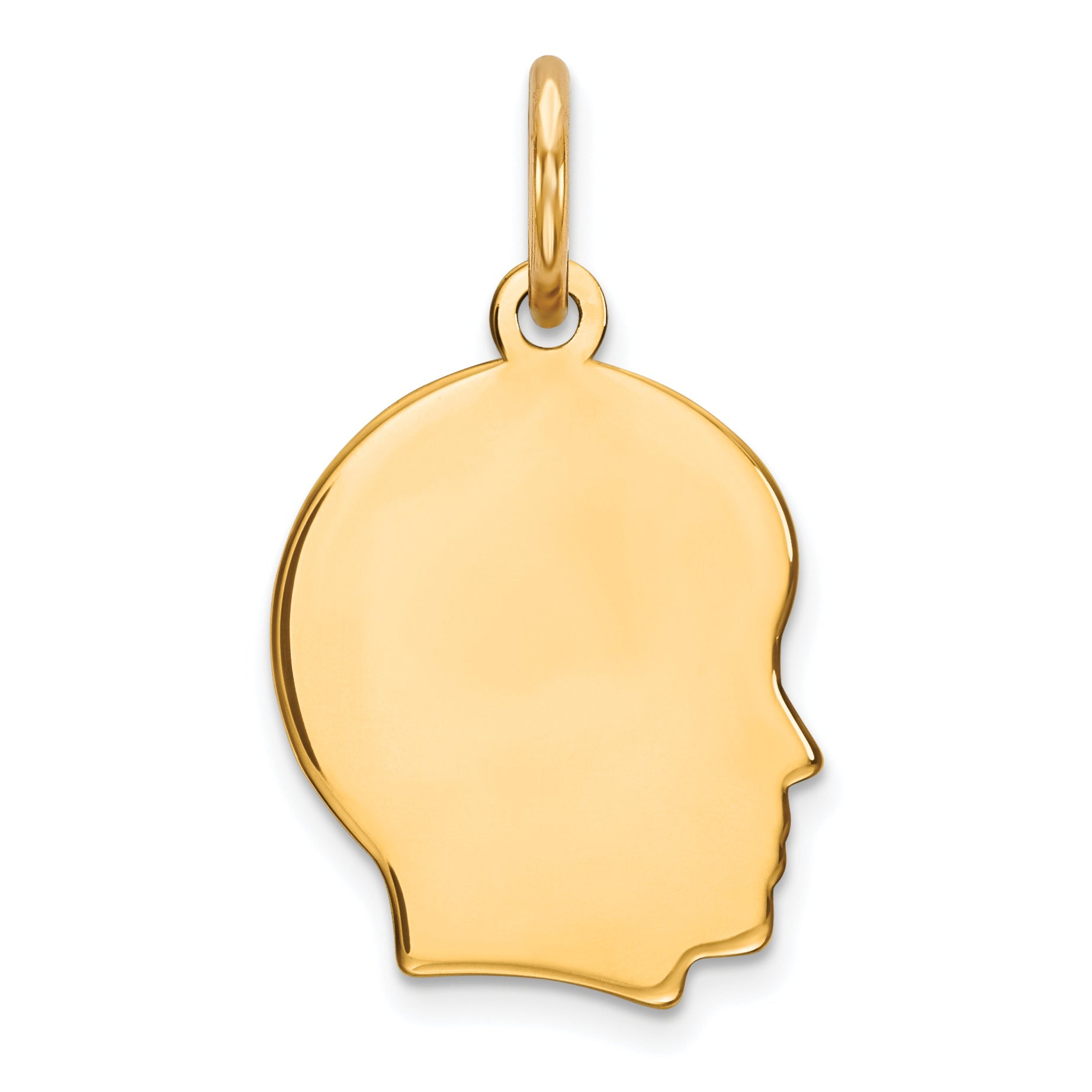 Ss/Gold Plated Sterling Silver Gp Engraveable Boy Polished Disc Charm