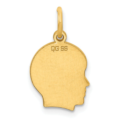Ss/Gold Plated Sterling Silver Gp Engraveable Boy Polished Disc Charm