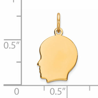 Ss/Gold Plated Sterling Silver Gp Engraveable Boy Polished Disc Charm