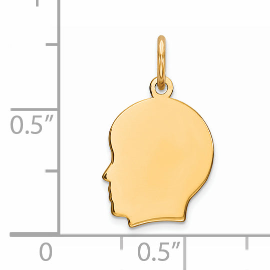 Ss/Gold Plated Sterling Silver Gp Engraveable Boy Polished Disc Charm