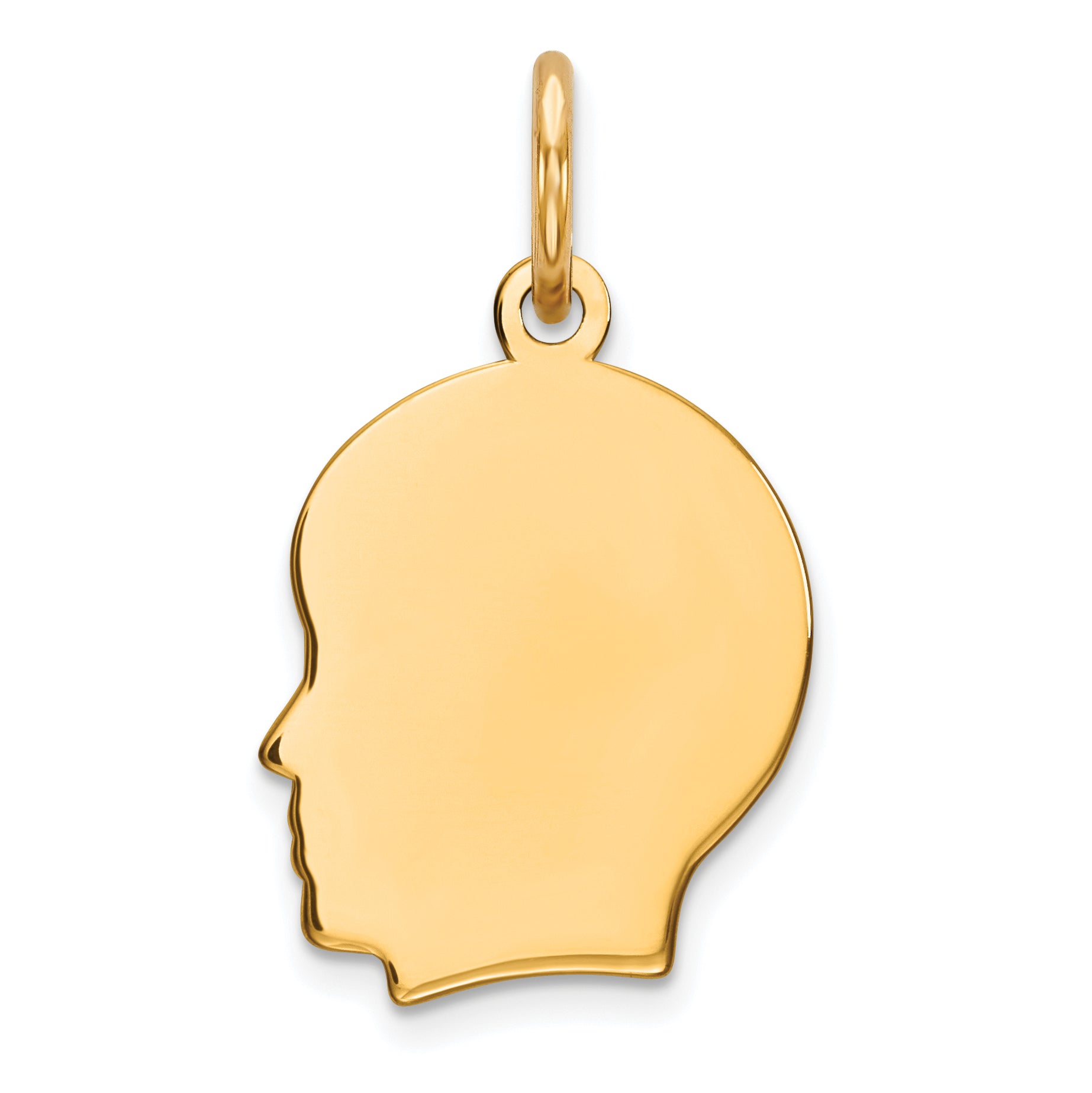 Ss/Gold Plated Sterling Silver Gp Engraveable Boy Polished Disc Charm