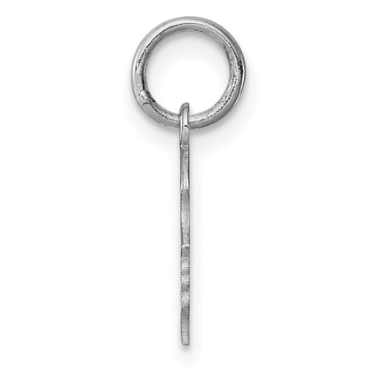 Sterling Silver Rh-Plt Engraveable Girl Disc Charm Polish On Front/Back