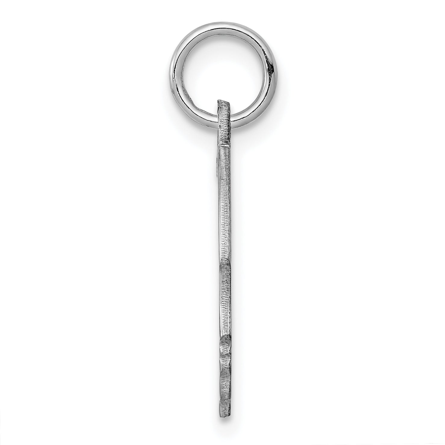 Sterling Silver Rh-Plt Engraveable Boy Disc Charm Polish On Front/Back