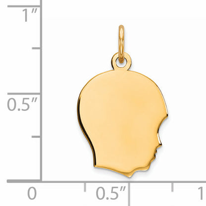 Ss/Gold Plated Sterling Silver Gp Engraveable Boy Polished Disc Charm