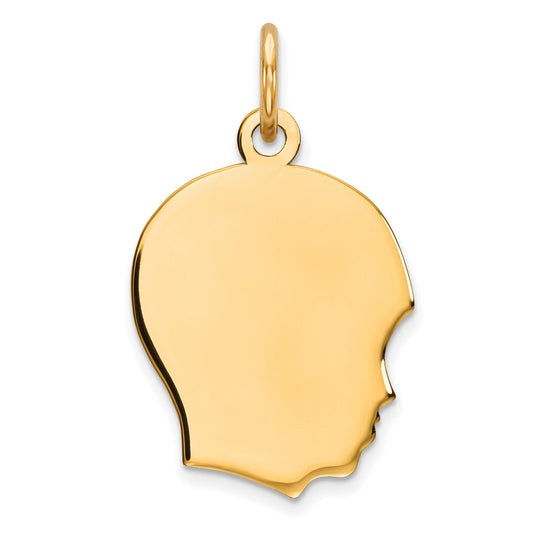 Ss/Gold Plated Sterling Silver Gp Engraveable Boy Polished Disc Charm
