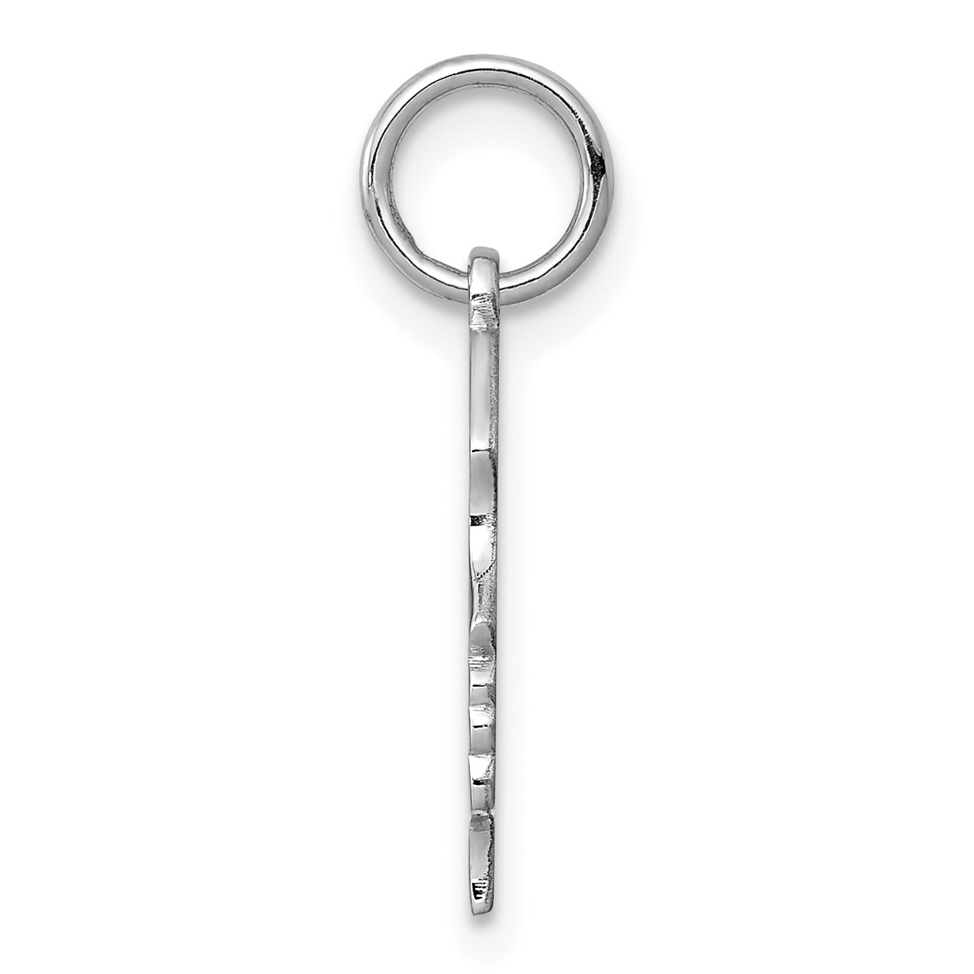 Sterling Silver Rh-Plt Engraveable Girl Disc Charm Polish On Front/Back