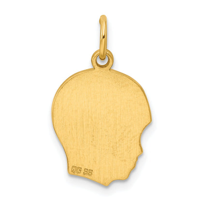 Ss/Gold Plated Sterling Silver Gp Engraveable Boy Polished Disc Charm