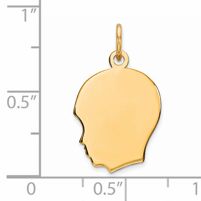 Ss/Gold Plated Sterling Silver Gp Engraveable Boy Polished Disc Charm