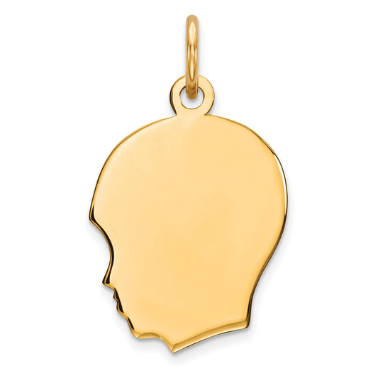Ss/Gold Plated Sterling Silver Gp Engraveable Boy Polished Disc Charm
