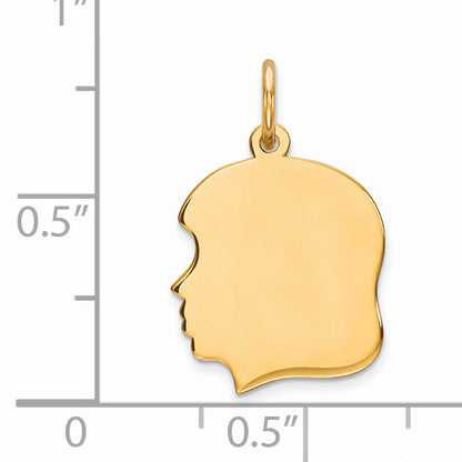 Ss/Gold Plated Sterling Silver Gp Engraveable Girl Polished Disc Charm