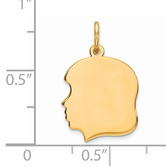 Ss/Gold Plated Sterling Silver Gp Engraveable Girl Polished Disc Charm