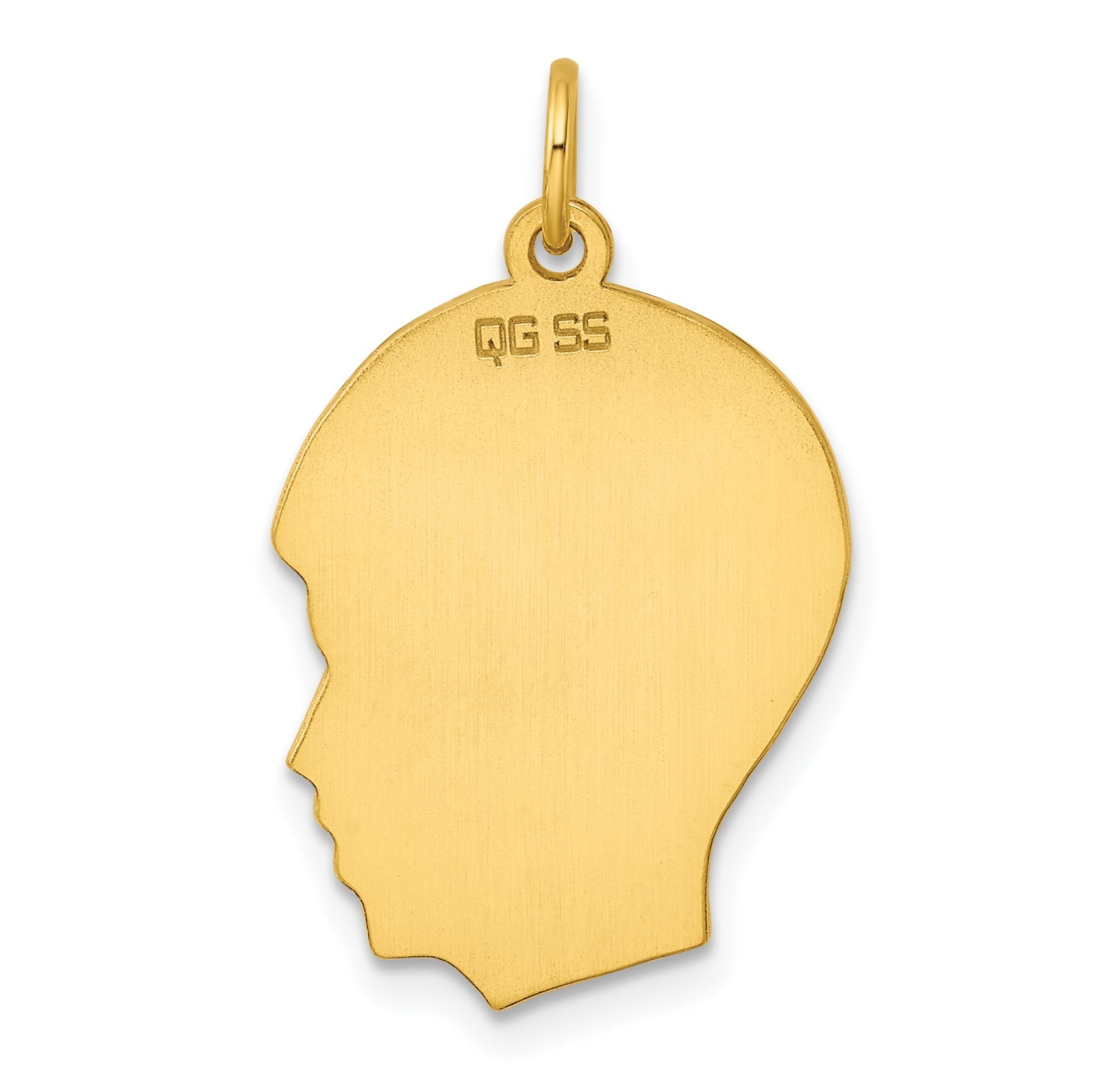 Ss/Gold Plated Sterling Silver Gp Engraveable Boy Polished Disc Charm