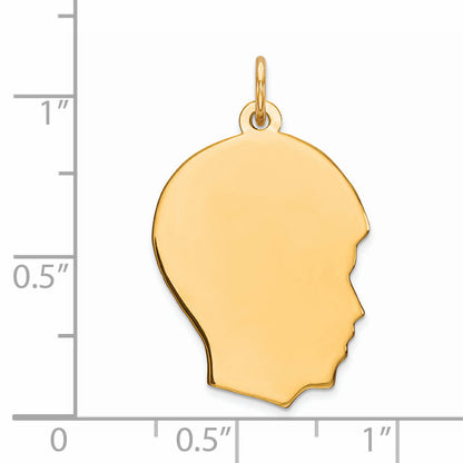 Ss/Gold Plated Sterling Silver Gp Engraveable Boy Polished Disc Charm