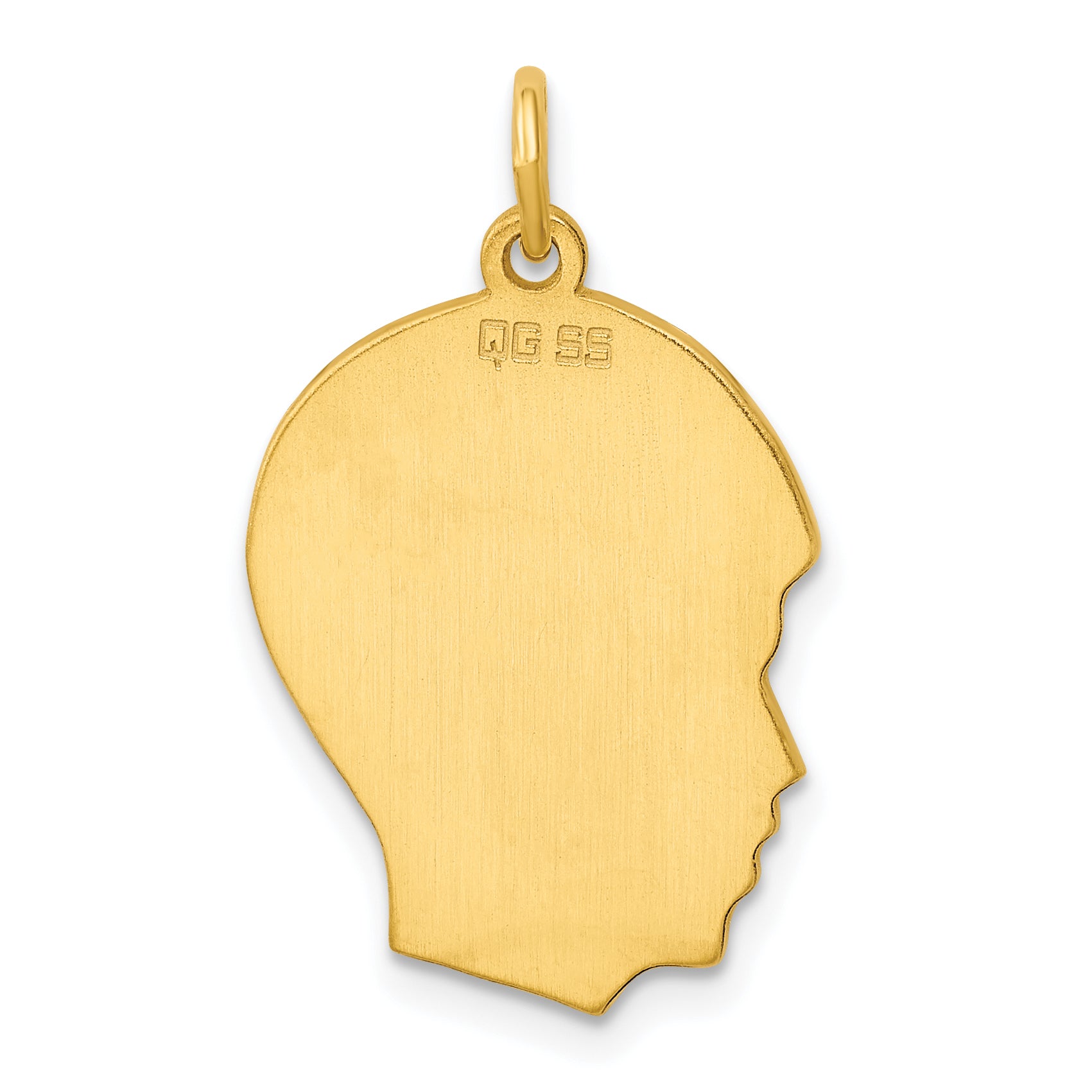 Ss/Gold Plated Sterling Silver Gp Engraveable Boy Polished Disc Charm